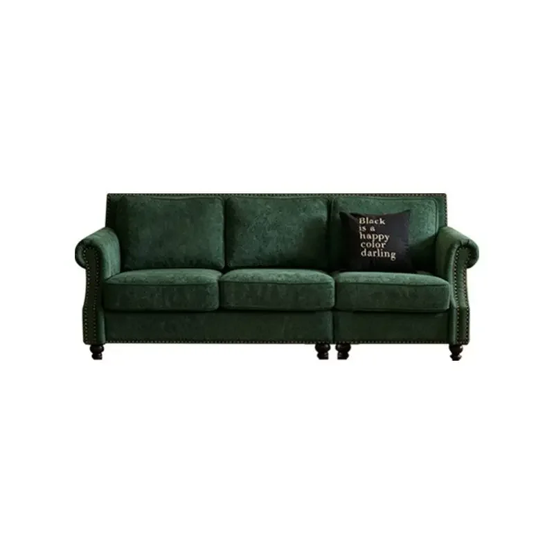 American retro living room sofa fabric combination three-person single-person modern simple size apartment sofa