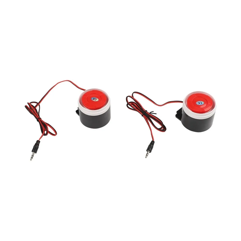 2pcs Alarms DC 12V 120dB Loud Indoor Siren Wired Alarm For Home Security Family Intelligence System Meters Home Improvement