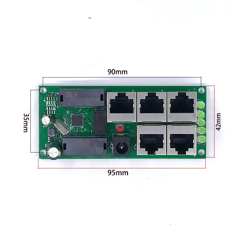 Placa de circuito de interruptor ethernet de 10/100mbps para módulo, placa PCBA de 5 puertos, placa base OEM, interruptor ethernet 5 RJ45