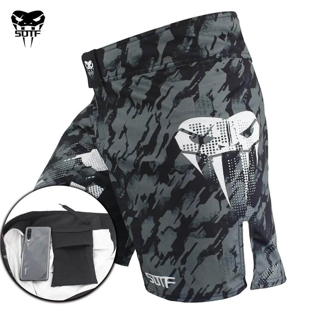 

geometry Adults Venomous snake Camouflage Men Women geometric boxing shorts Tiger Muay Thai mma shorts clothing fight sanda mma