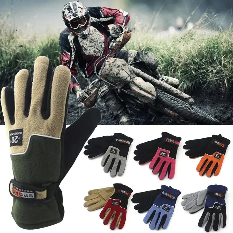 

Hiking Gloves Winter Thermal Warm Fleece Gloves Mens Women Ski Snowboard Windproof Waterproof Hiking Apparel Accessories