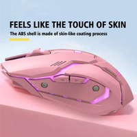 Wireless Mouse 2.4G USB Rechargeable Computer Laptop Mouse Mute Backlit Cute Gaming Wireless Mouse