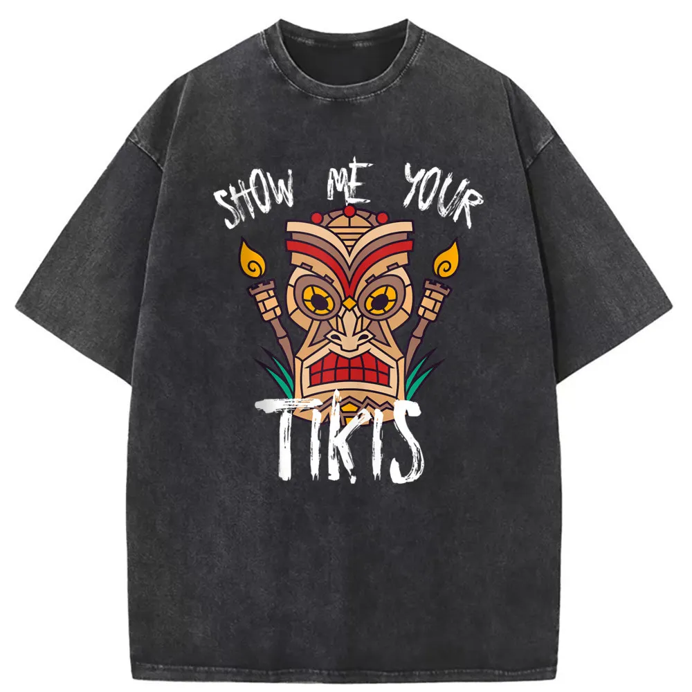 Show Me Your Tikis Geek Tshirts Men New Design Long Sleeve Women Sweatshirts Funny Crazy Christmas Day Vintage Clothing