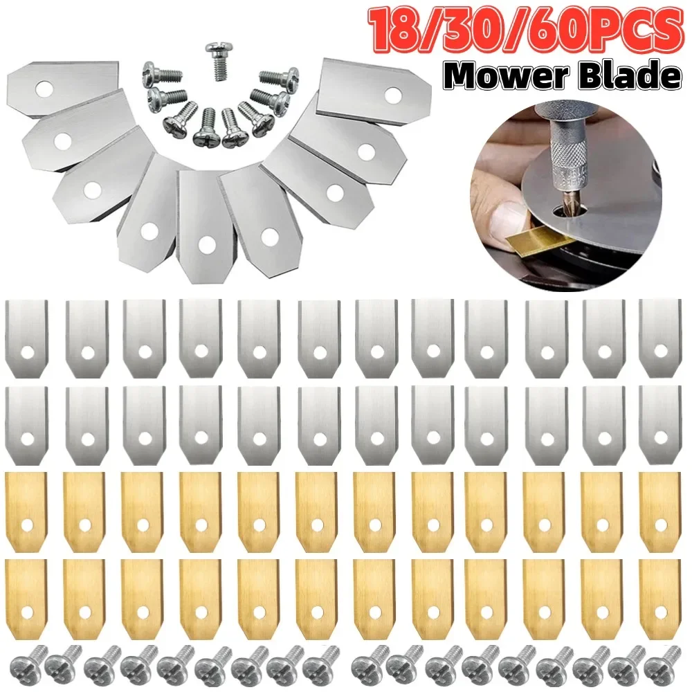 18-60PCS Gras Trimmer Klinge 0,7 MM Sharp Rasenmäher Ersatz Schneiden Klinge für Automower Garten Rasenmäher reparatur Zubehör
