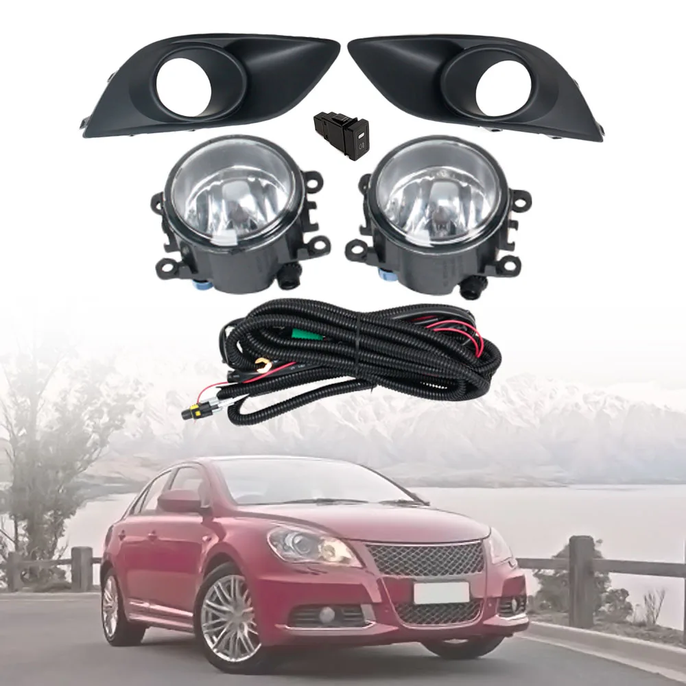 スズキ-スイフト-2011-2012-2013-2014-2015-2016-2017-車用フロントバンパーフォグライトキット-フォグランプ-自動車アクセサリー