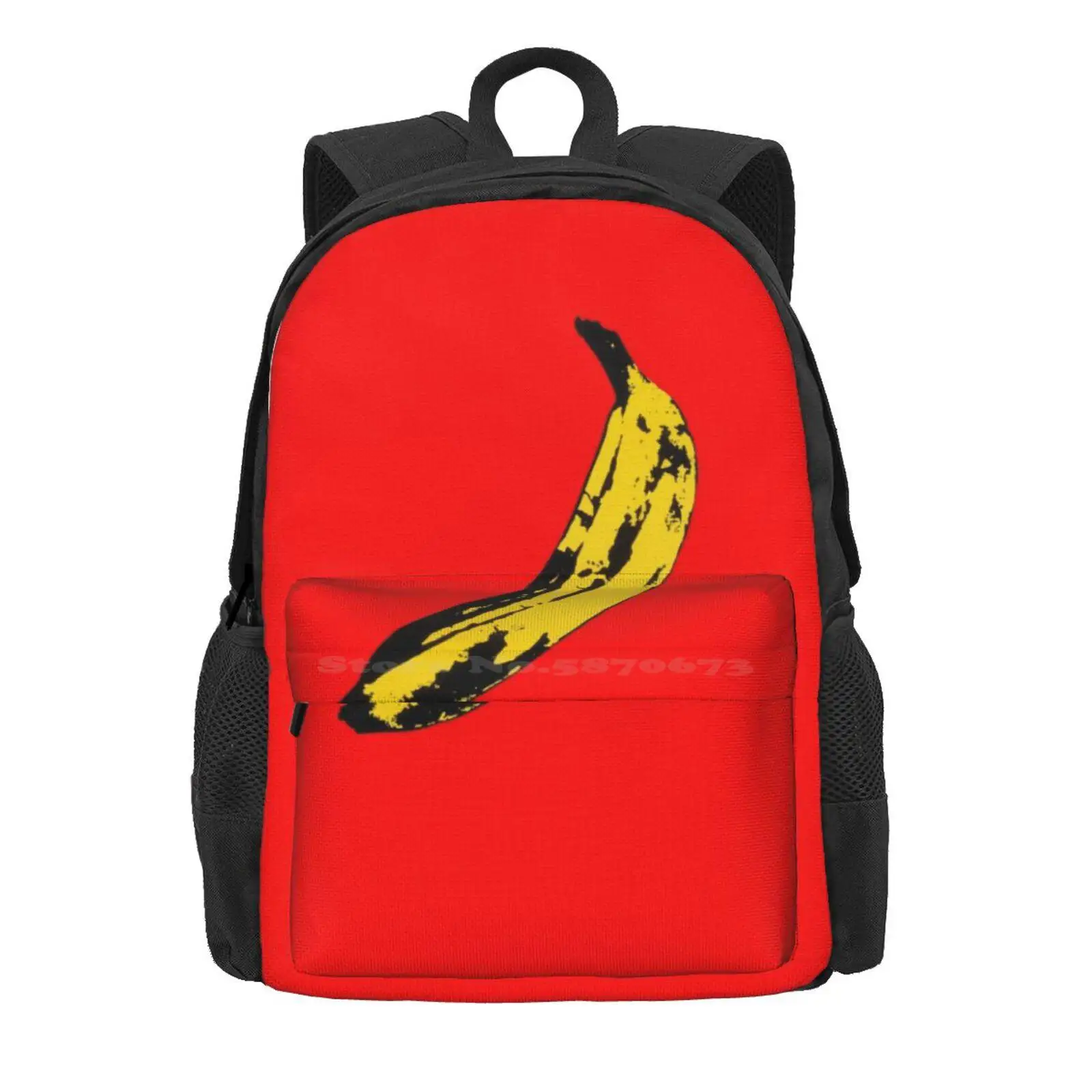 Big Yellow Banana - Red Hot Sale Schoolbag Backpack Fashion Bags Album Banane Musik Abdeckung U Bahn Nico Samtuntergrund Alte