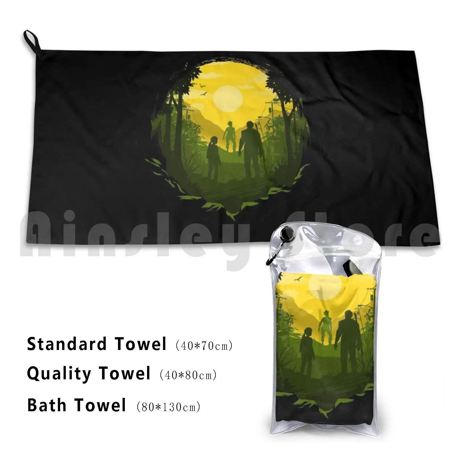 Ellie And Joel Bath Towel Beach Cushion Last Of Us Lastofus Last Of Us 2 Ellie Joel Zombie Apocalypes