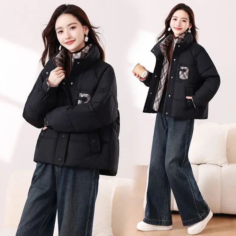 

Поддельное двухсекционное пуховое пальто женские парки2025зимняя новая теплая хлопковая стеганая куртка женская взрывная верхняя одежда модная утепленная верхняя одежда