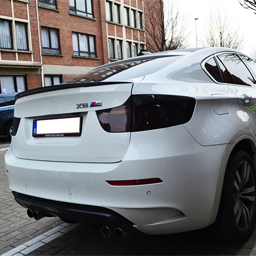 For 2008-2014 BMW X6 E71 Bodykit Car Rear Trunk Lid Ducktail Lip Spoiler Wings ABS Plastic Black Carbon Exterior Accessorie Part - Image 2