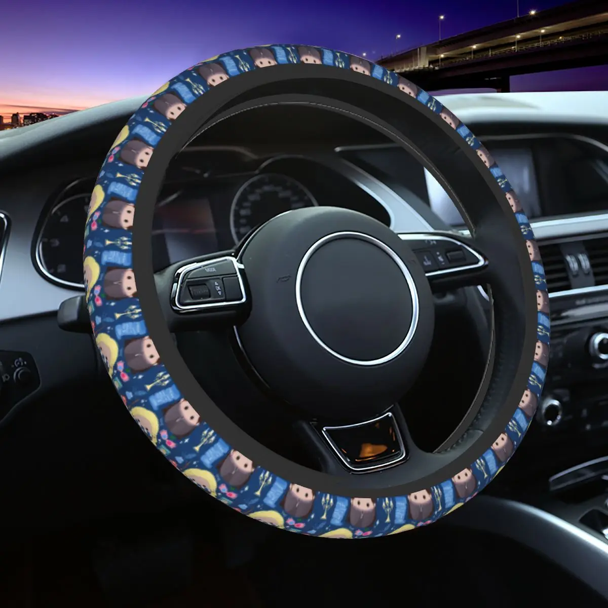 38cm H-Harries Steering Wheel Cover Magic Movie Auto Car Steering Wheel Protector for SUV Car Accessories Universal 14.5-15 Inch