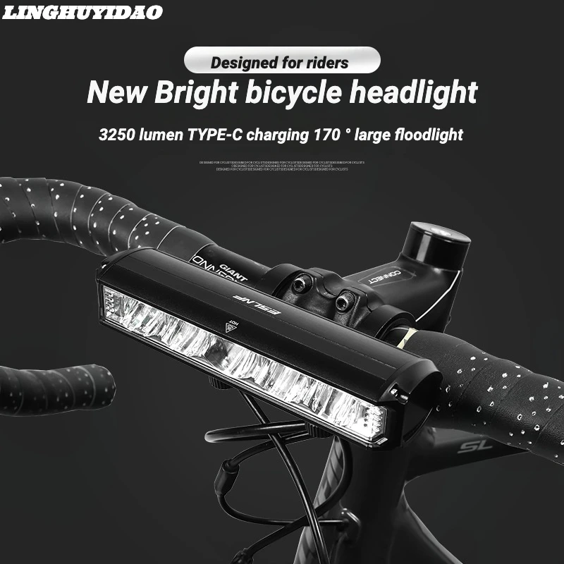 3250 Lumens 8000mah Super Bright Bike Light Led Mountain Bike Light 11.8 Hours Life Rechargeable Road Bike Accessories