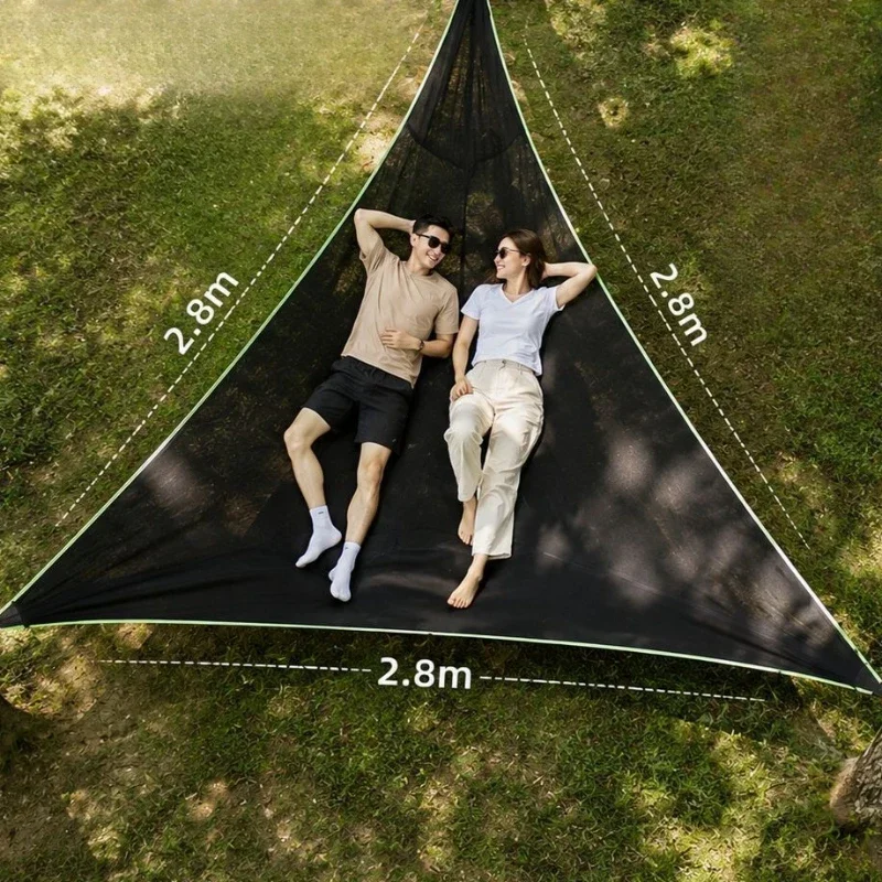 Portable Triangular Mesh Hammocks Stable and Non Tipping Outdoor Gears Suitable for Camping Courtyard Balcony Rest Hanging Beds