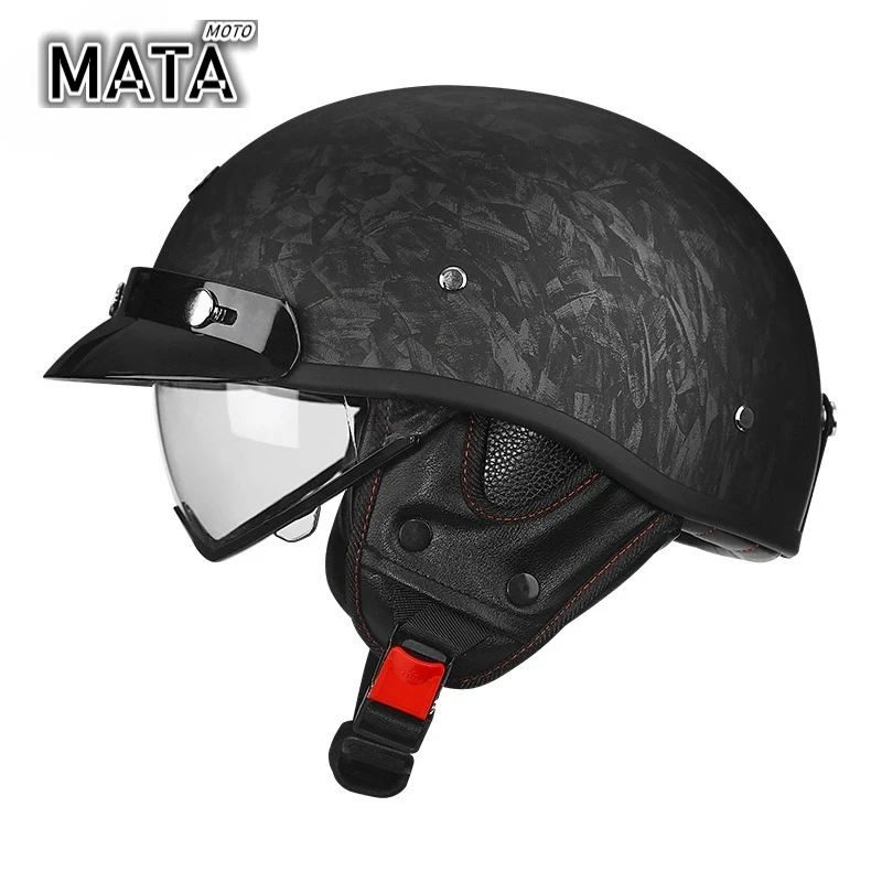 Retro Motorcycle Half Helmet Four Seasons for Harley Moto Helmet Open Face Motorbike Crash Helmets Casco Safety Cap