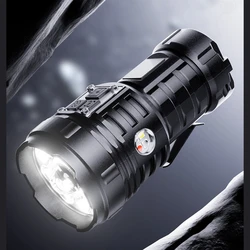 New multifunctional white laser flashlight with built-in 18650 battery charging magnetic portable mini outdoor small flashlight