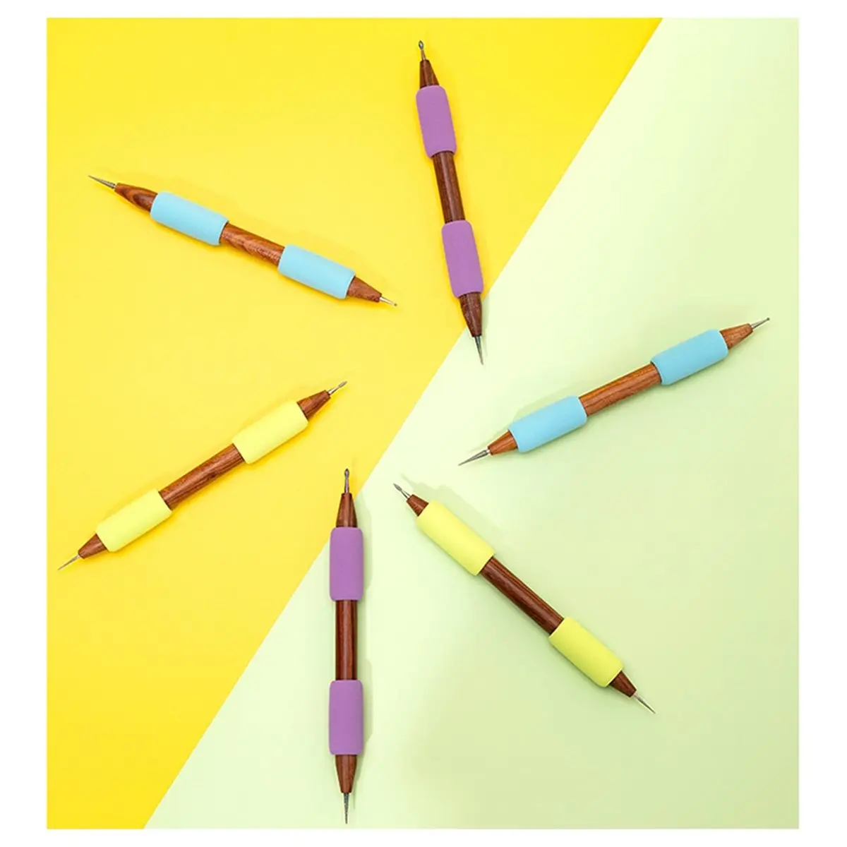 Home Tool 3pcs Dual-Ended Pottery Sculpting Tool for DIY Artists, Handicrafts, Polymer Clay Carving, and Texture Art