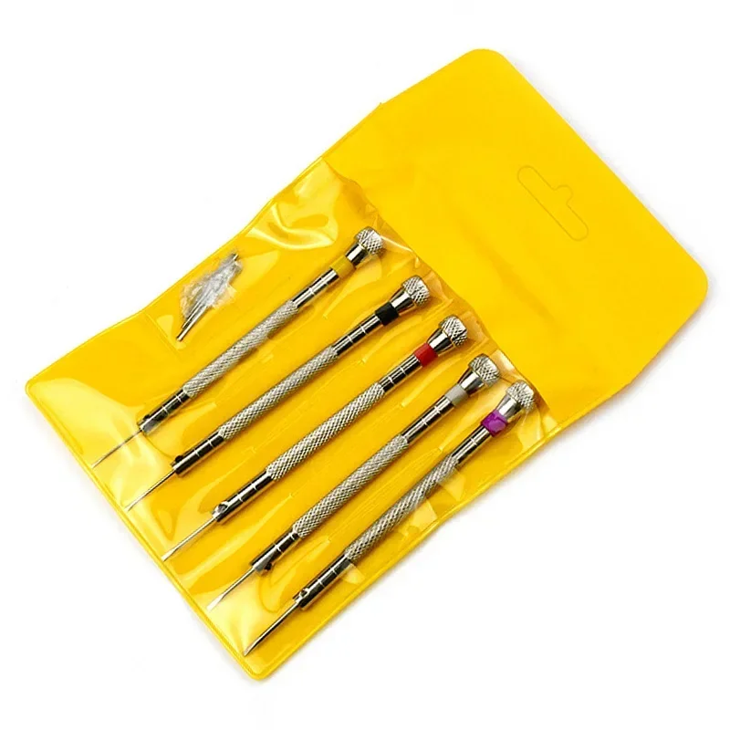 5PCS Watch Repair Tools Screwdrivers Set 0.8mm-1.6mm Flat Head  Screwdriver Kit Professional Watchmakers Watchmovent Repair Tool