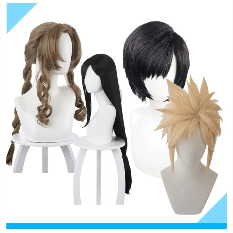 

Взрослый Юффи Кисараги Аэрит Тифа Локхарт косплей парик фэнтези облако полосатый головной убор Хэллоуин карнавальный костюм аксессуары