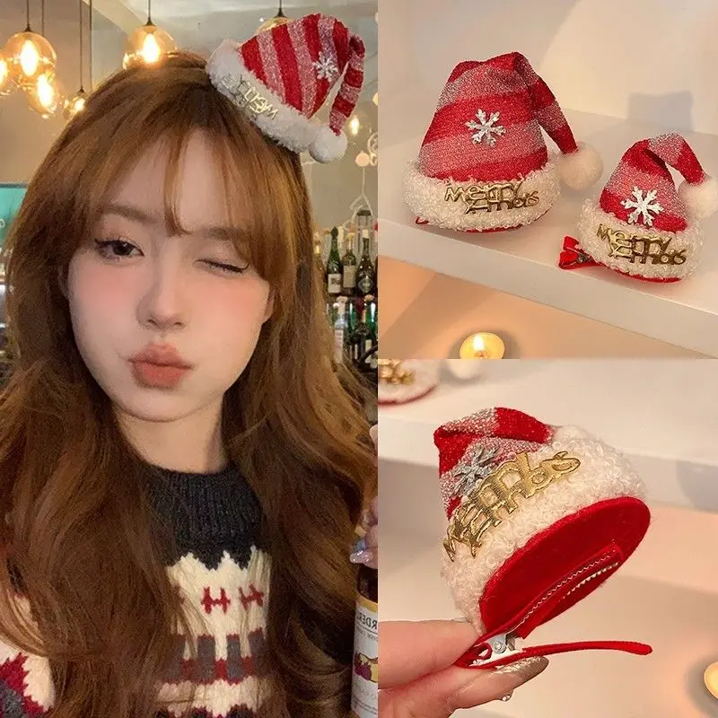 

Sequin Christmas Hairpin Merry Christmas Decor Star Christmas Hat Headband Santa Claus Kids Gifts Children Antler Hair Clip
