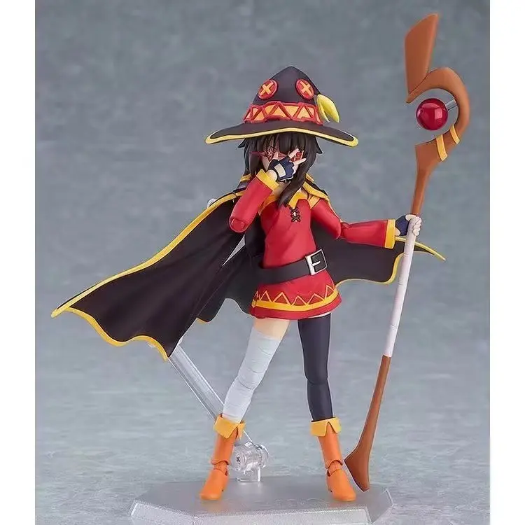 Figma 407 KonoSuba نعمة الله على هذا العالم الرائع شخصيات أنيمي Megumin تمثال PVC لطيف تحصيل نموذج اللعب