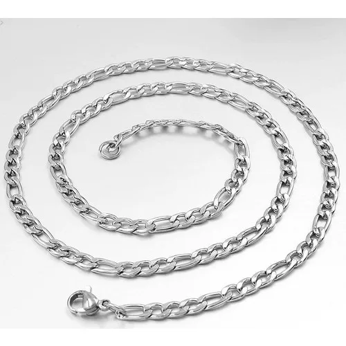 Enes Store Figaro Model Steel Men 'S Necklace Chain 4 mm 55 cm