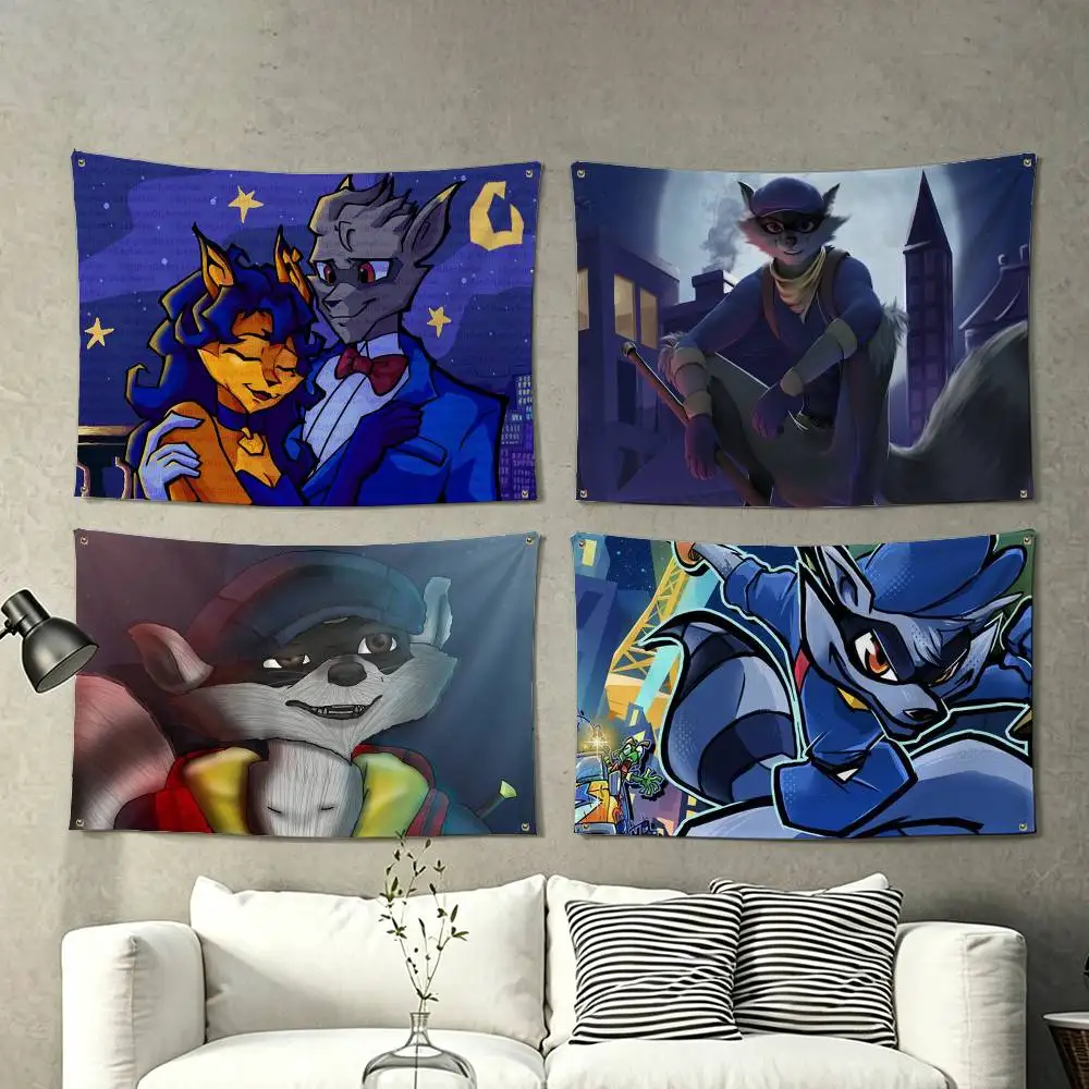 Bentley Shrewd Sly Cooper  Flags for Bedrooms Home Decor Items Outdoor Decors Garage Decoration Flaga