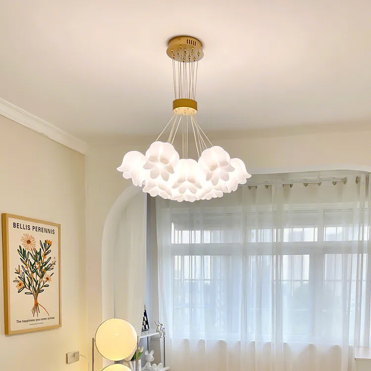 Moderne En Eenvoudige Woonkamer Hoofdlamp Franse Crème Stijl Warme Slaapkamer Lamp Master Slaapkamer Lamp Amerikaanse Retro Kroonluchter