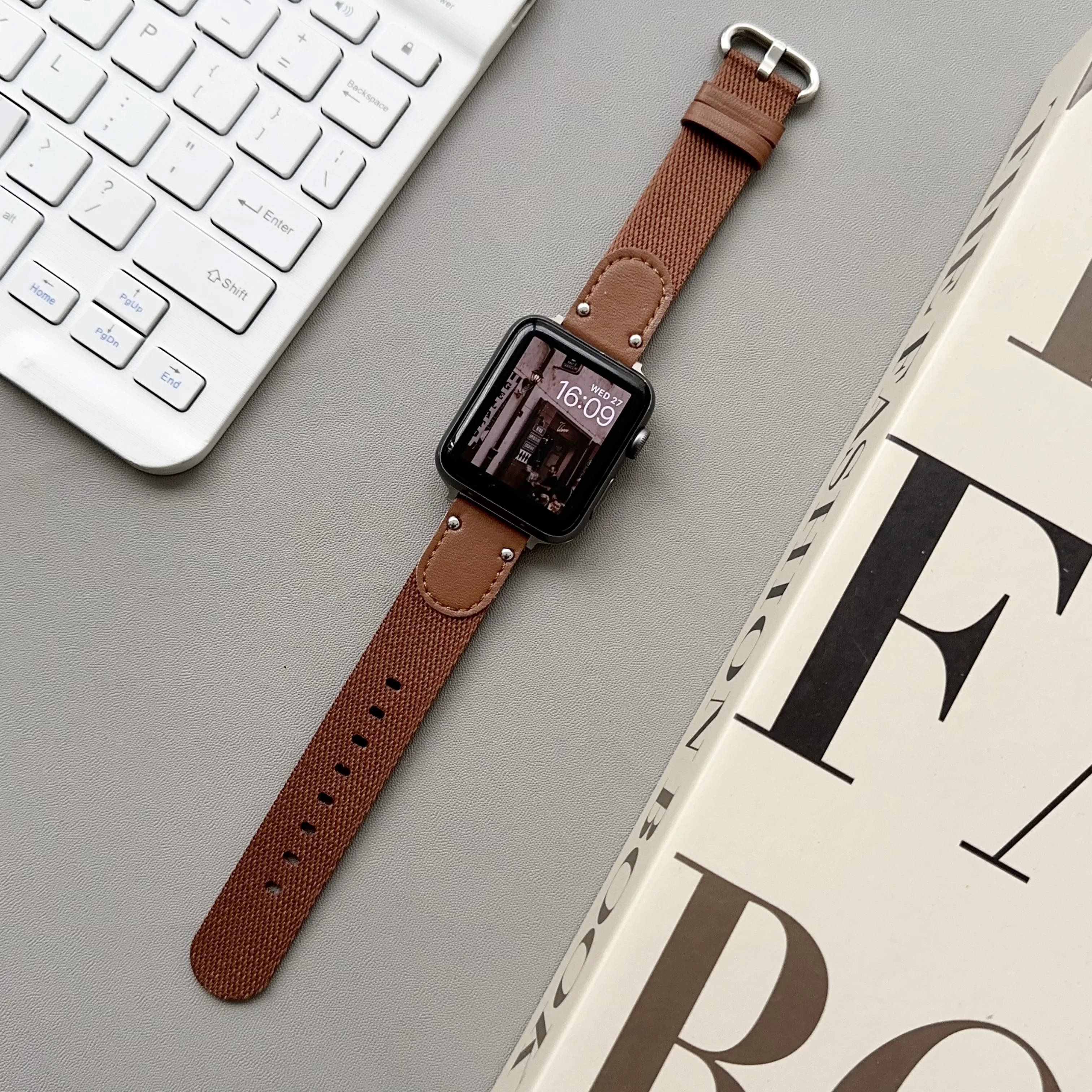 14mm 18mm Watch Band for Samsung watch Fit3 Huawei GT4 41mm for Apple iwatch s9 S8 S7 SE Replacement Sport Canvas Watch Strap