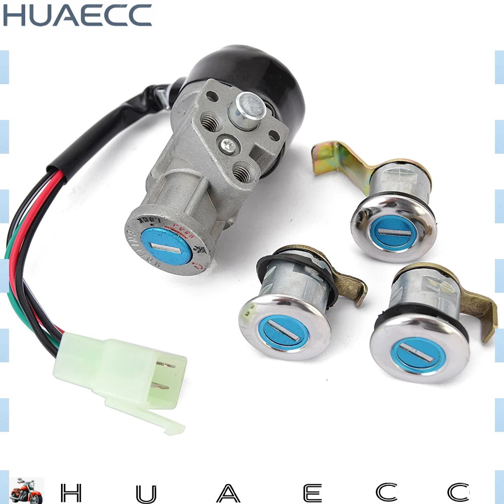 For Honda CN250 CN 250 Helix 1986-2007 35010-KS4-711 Fuel Gas Cap Ignition Switch Seat Lock with Key Kit 
