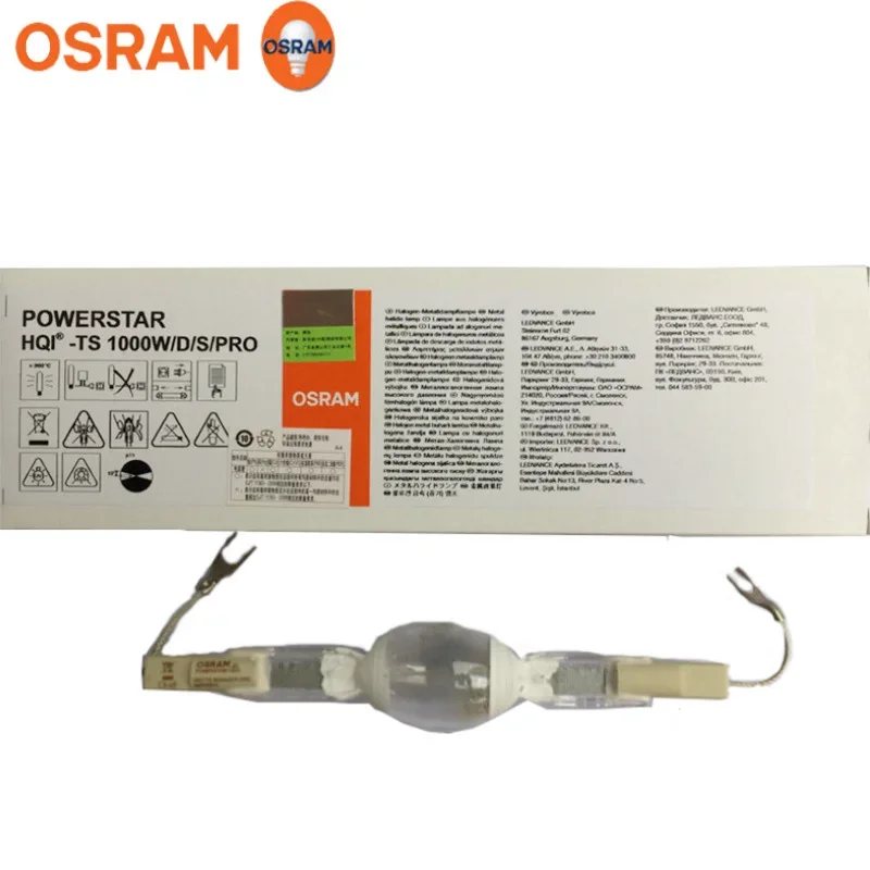 OSRAM HQI-TS 1000W2000W bombilla de haluro metálico de doble extremo de alta potencia para cancha de tenis de estadio deportivo