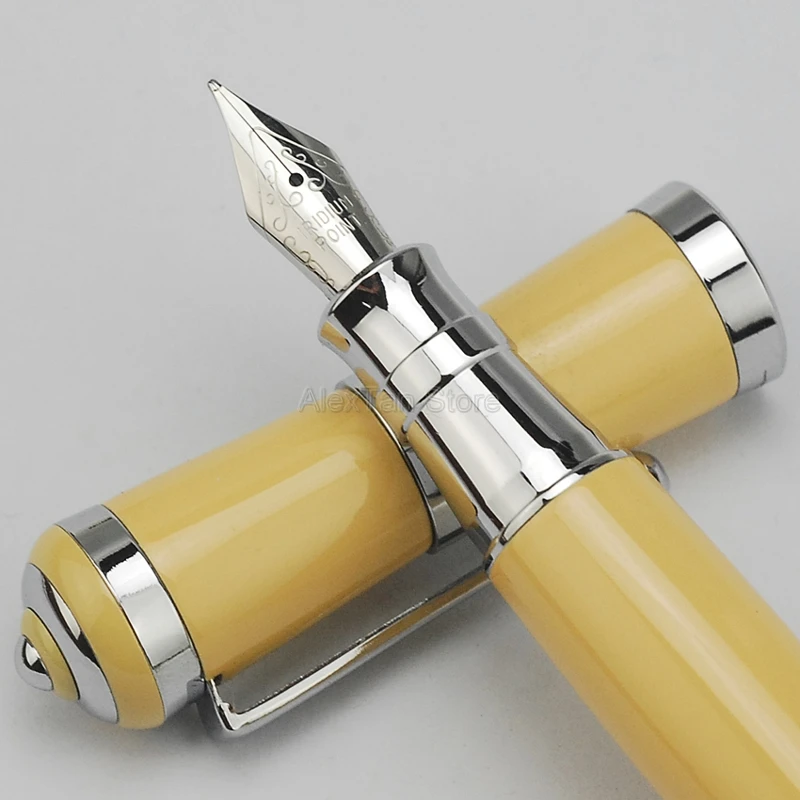 

Металлическая перьевая ручка Fuliwen 2021, свежий элегантный стиль, тонкое перо 0,5 мм, красивая многоцветная ручка для письма, подарочная ручка