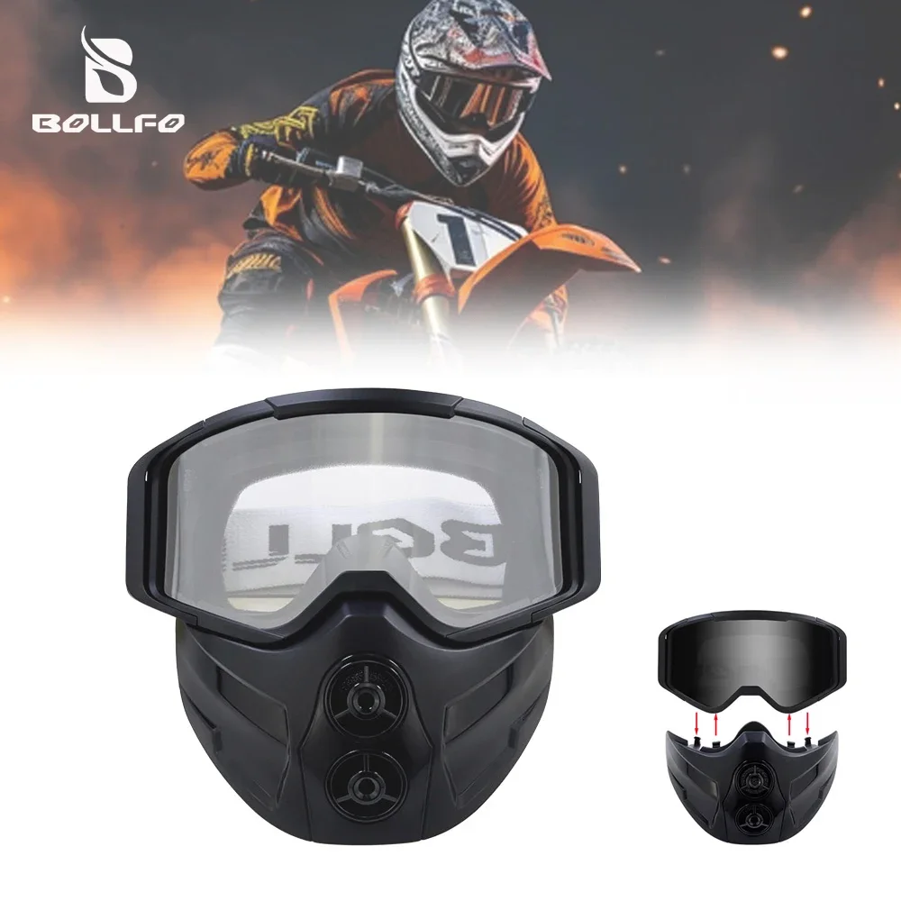 

Мотоочки для мотокросса с полной защитой лица, защита от УФ-излучения UV400, HD-качество, ветрозащитное стекло, рама из ТПУ, для бездорожья, квадроциклов, эндуро, гоночные очки