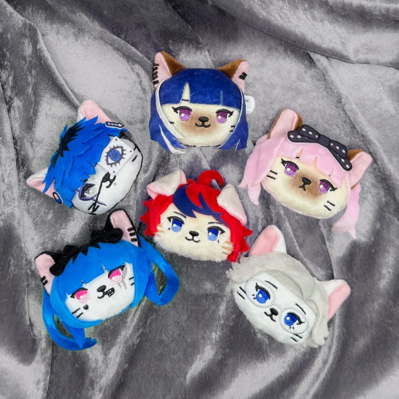 Genuine Cute Hundred Line Cat Shaped Chibi Plush Badge Toy Takumi Sumino Eito Aotsuki 10cm Plush Badge Ornament Toy