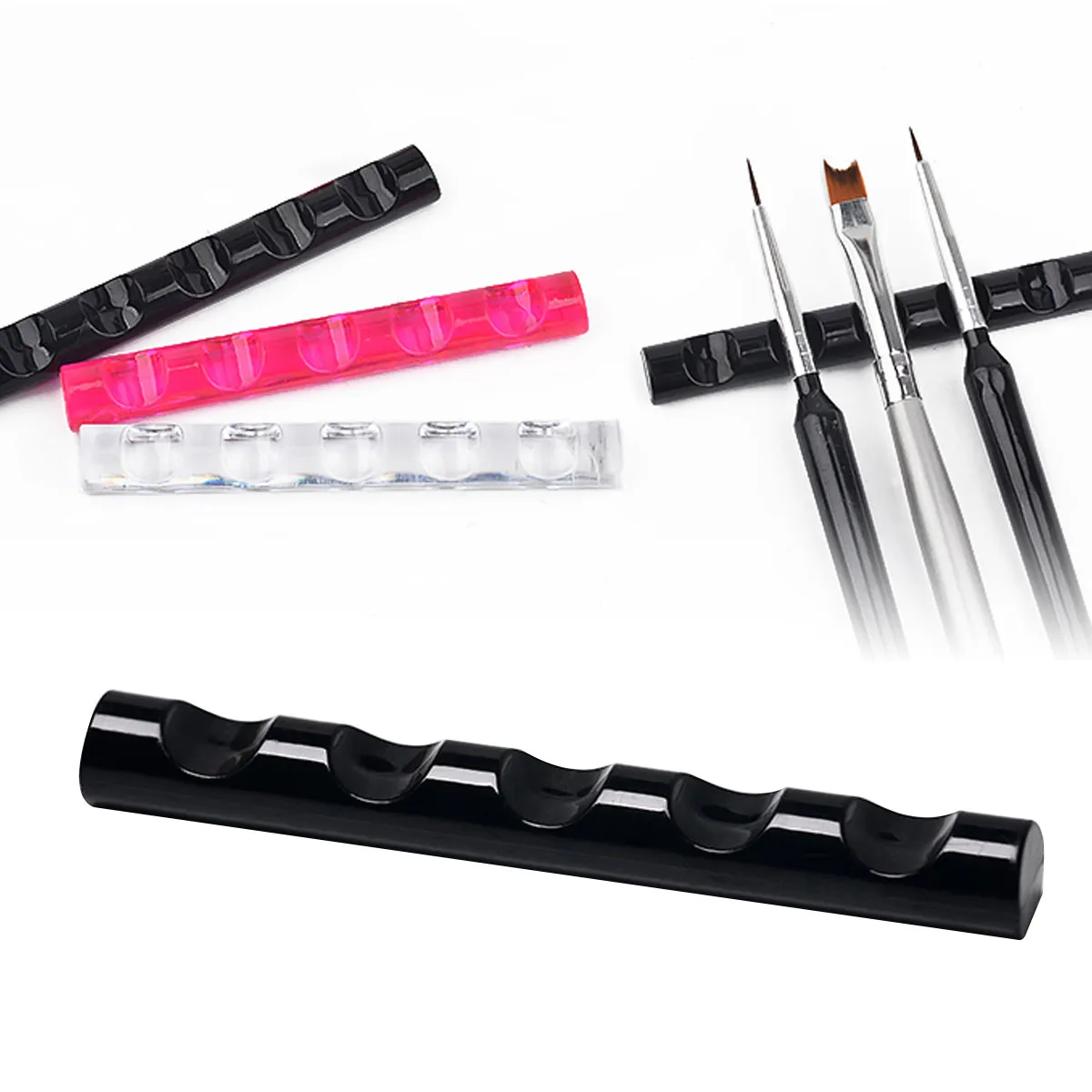 

1Pcs 5-Slot Nail Art Penholder Organizer for Nail Brushes Uv Gel Pens Manicure Tools Carving Tools Compact Desk Stand Salon Home