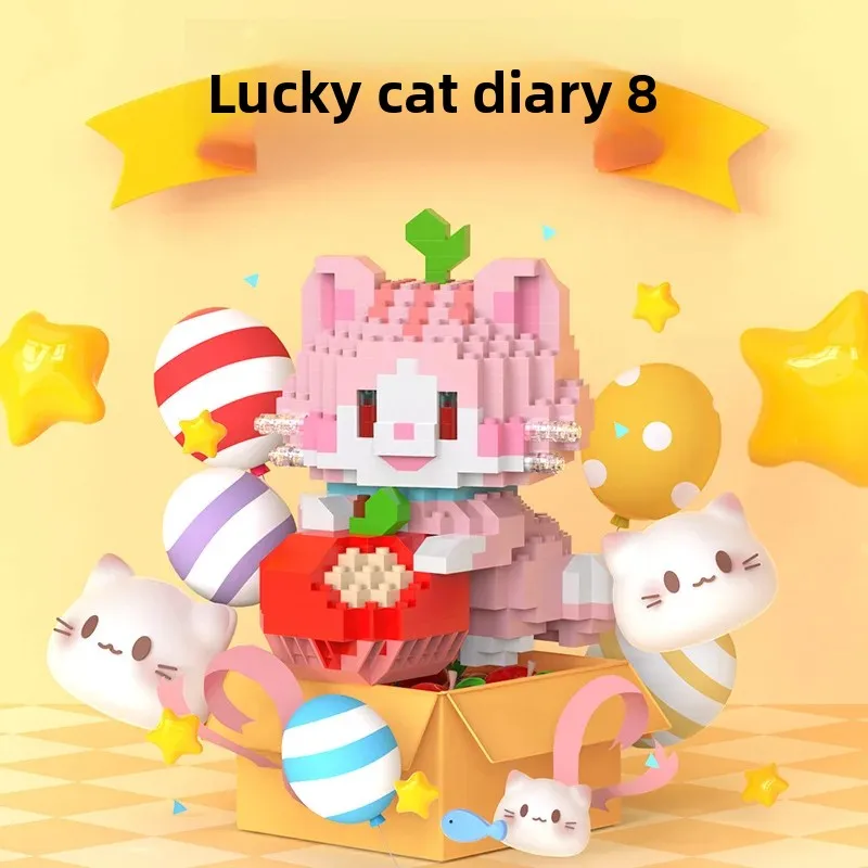 Animal Mini Blocks Construction Set for Children Girls 7 to 10 Years Old Cat Micro Building Blocks Toy for Kids Boys Games Child