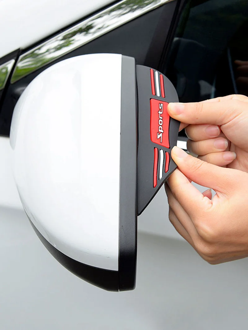 1 Pair Car Rearview Mirror Rain Guard Sport Type Sun Visor Eyebrow Guard Car Mirror Side Rain Shield Universal Decor Accessories
