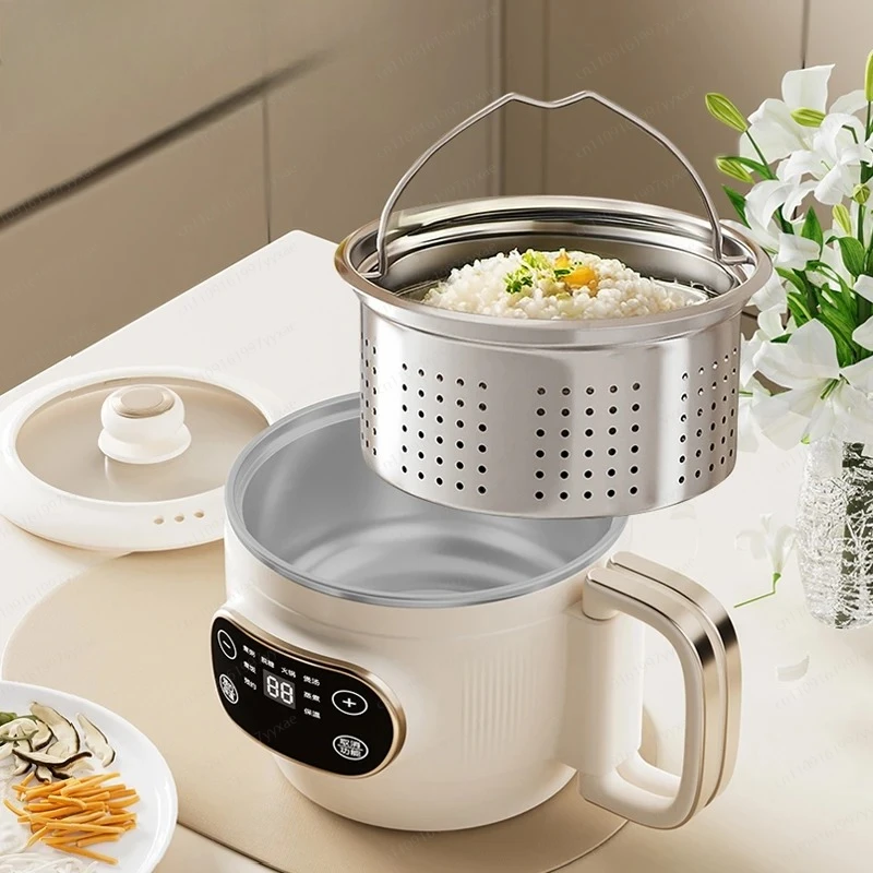 2L 110V Multi‑use Electric Pressure Cooker, Low Sugar Rice Cooking Hot Pot Function Mini Kitchen Appliance for Household