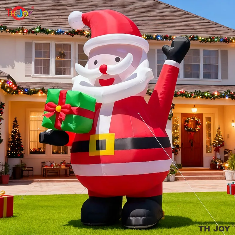 

Гигантский Санта-Клаус надувной мультфильм на заказ гигантский открытый рекламный надувная модель для декора вечеринки