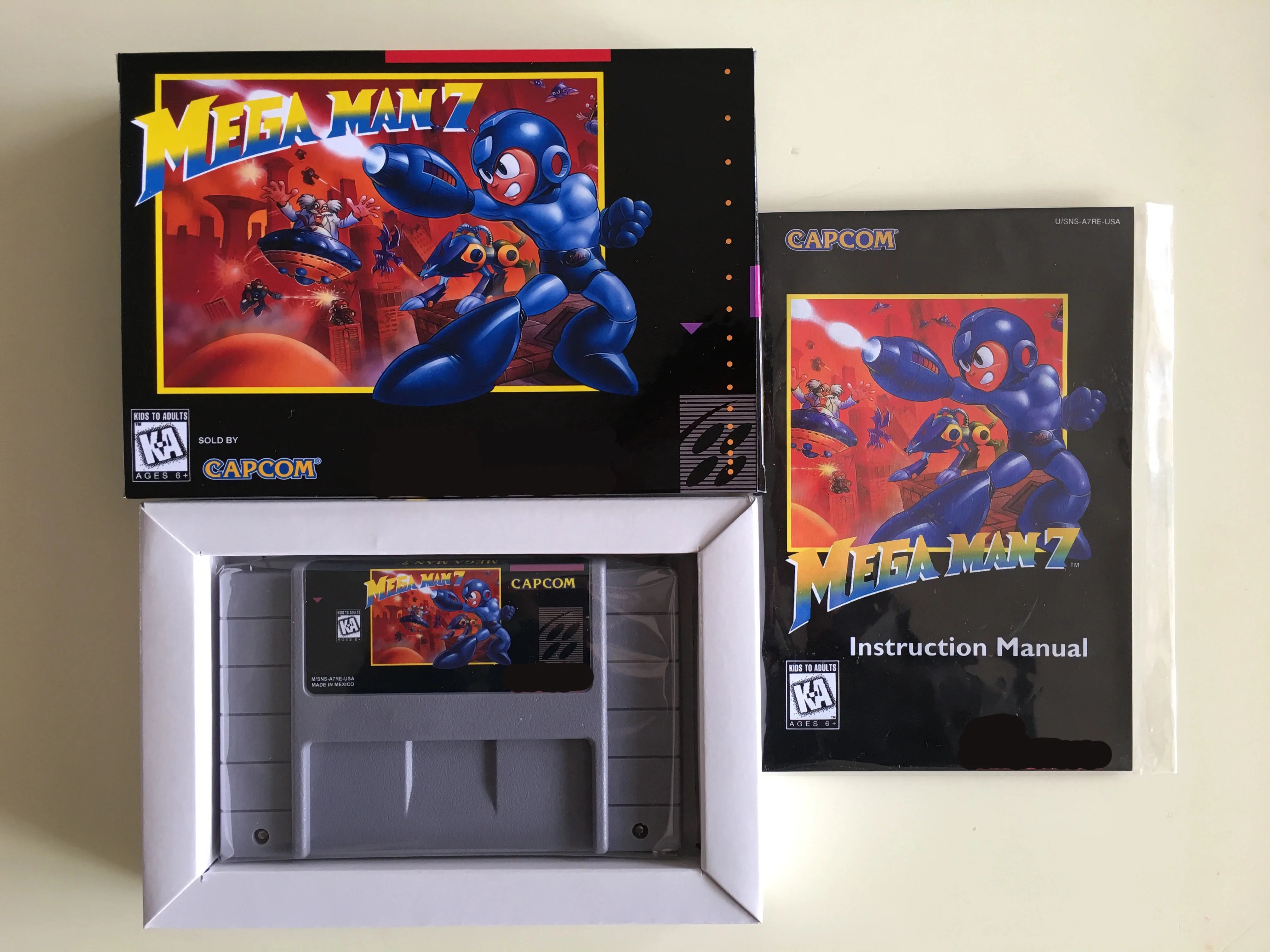 

16-битные игры ** Mega Man 7 (версия для США!! Коробка+Руководство+картридж!! )