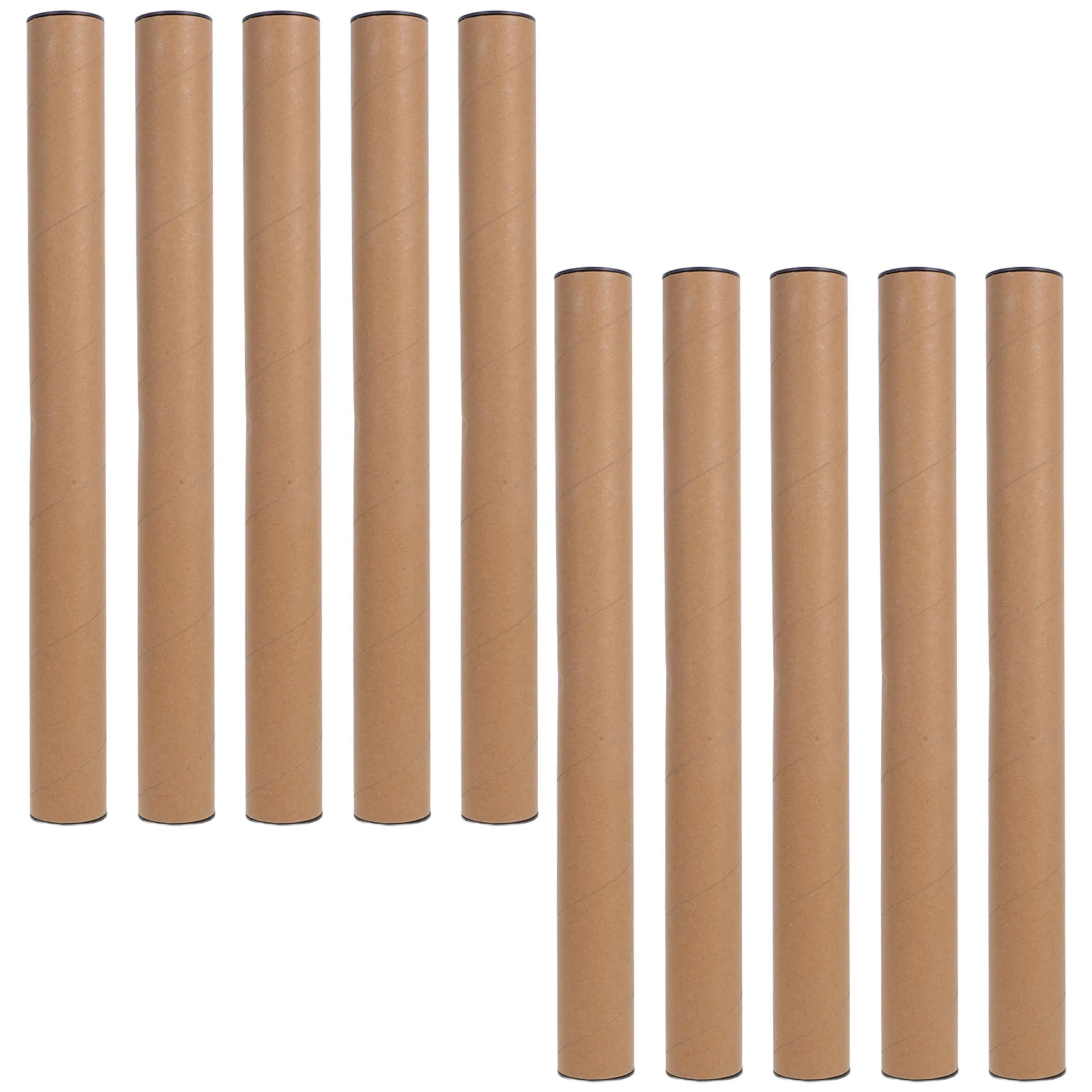 

10 шт. прочных крафт-тубусов с крышками для хранения документов, плакатов, чертежей, карт для архитекторов и художников