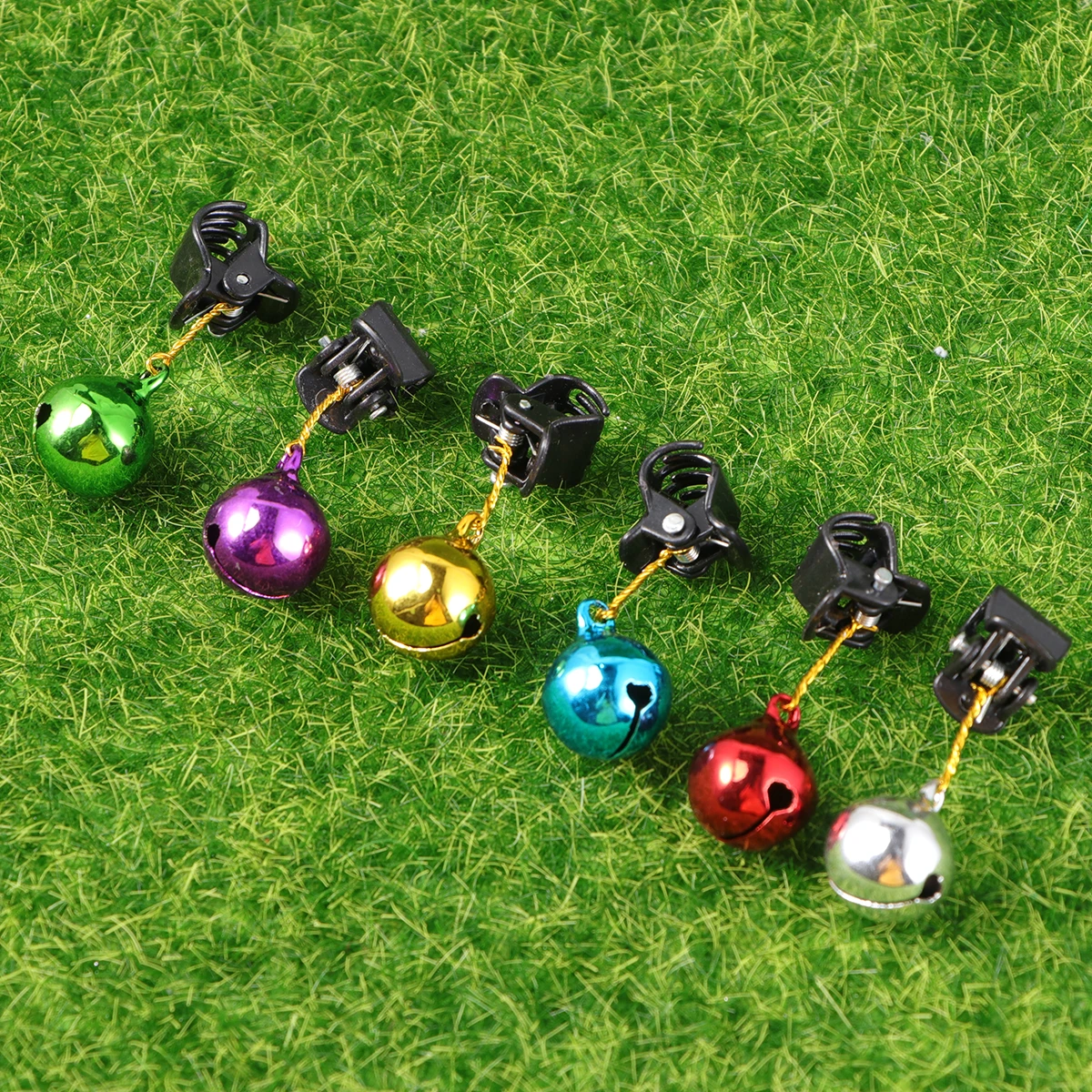 

48pcs Beard Ornaments Bell Clips for Christmas Party Decoration Reusable Gifts Men Beard Hair Ornaments Christmas Tree