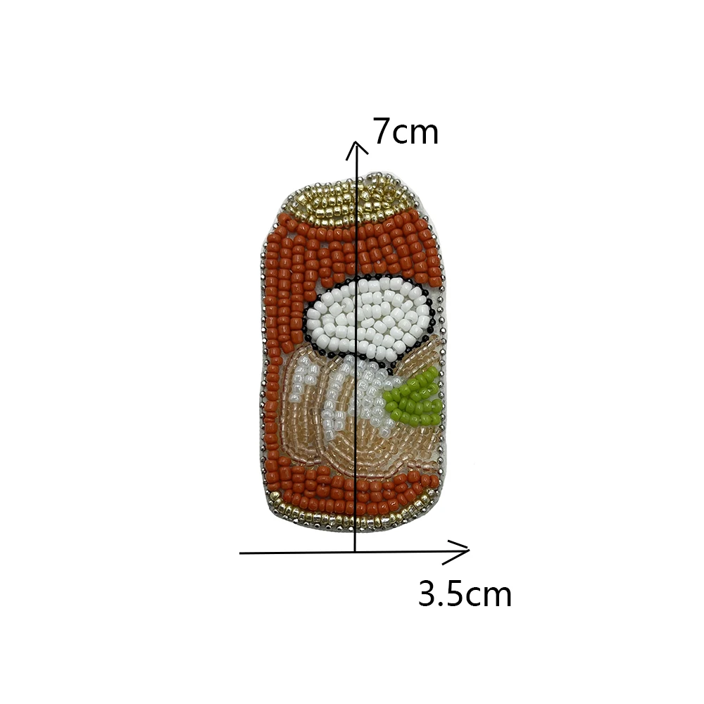 Fashion Handmade Bottles and cups Rhinestone Beaded Patches for Clothes Sew on Parch Badge Applique Embroidered Parches