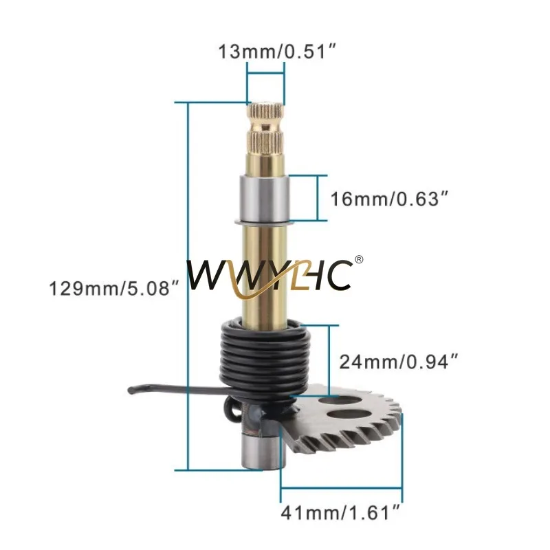 Suitable for GY6 150 129mm Start Shaft Motorcycle Start Gear Foot Step Start Tooth Ignition Combination Tooth Fan Tooth