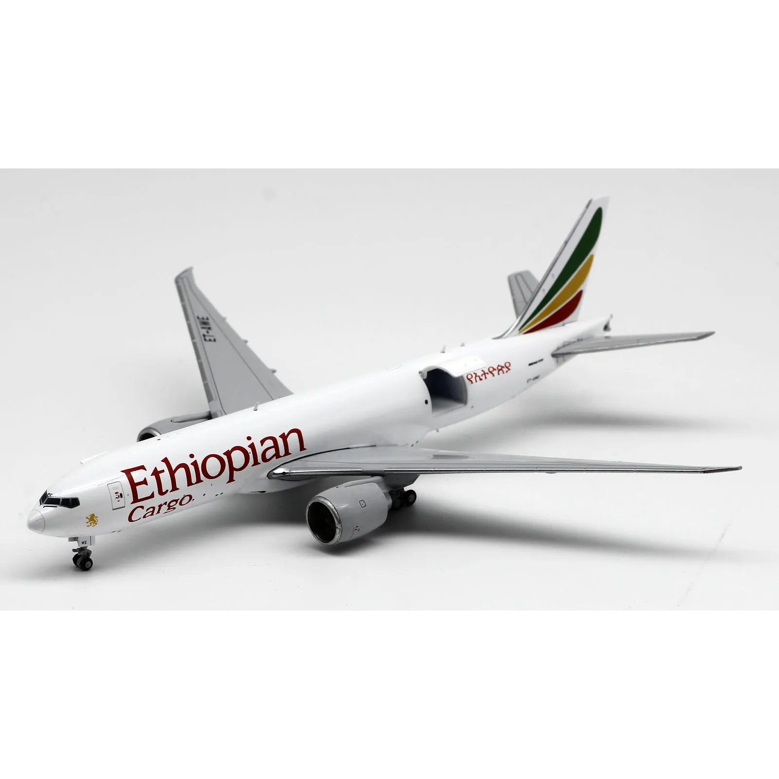 Xx40085c Gelegeerd Verzamelvliegtuig Cadeau Jc Wings 1:400 Ethiopische Vracht Interactieve Boeing B777f Diecast Vliegtuig Jet Model ET-AWE