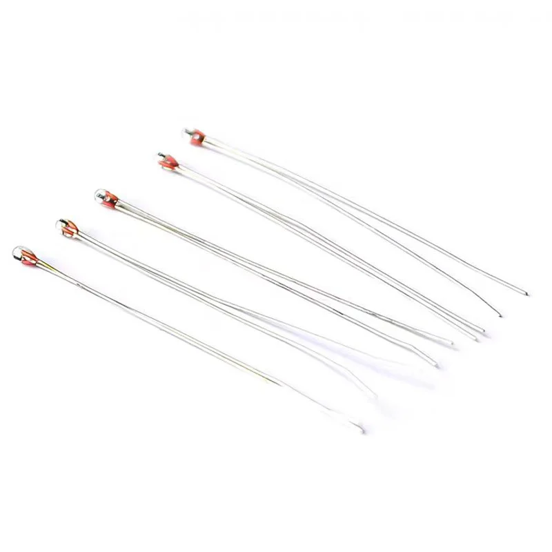 5PCS 3D Printer NTC Thermistor 100K/100 Ohm MK2a 1% High Precision Single Ended Glass Sealed White Wire