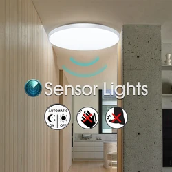 MARPOU Radar Sensor Light Ceiling Light Motion Auto Sensor 15W 20W 40W 50W 220V Cold Luster 30 Seconds Dust/Moisture Proof Decor