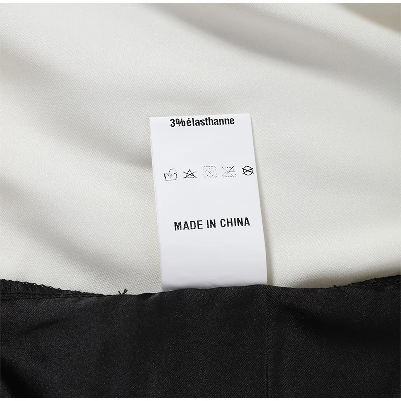 Contrast Black Trim Satin Maxi Dress Deep V Neck Loose Flowy Ruffle Hem Lady Long Gown 2026 Summer Formal Chic Vacation Dresses