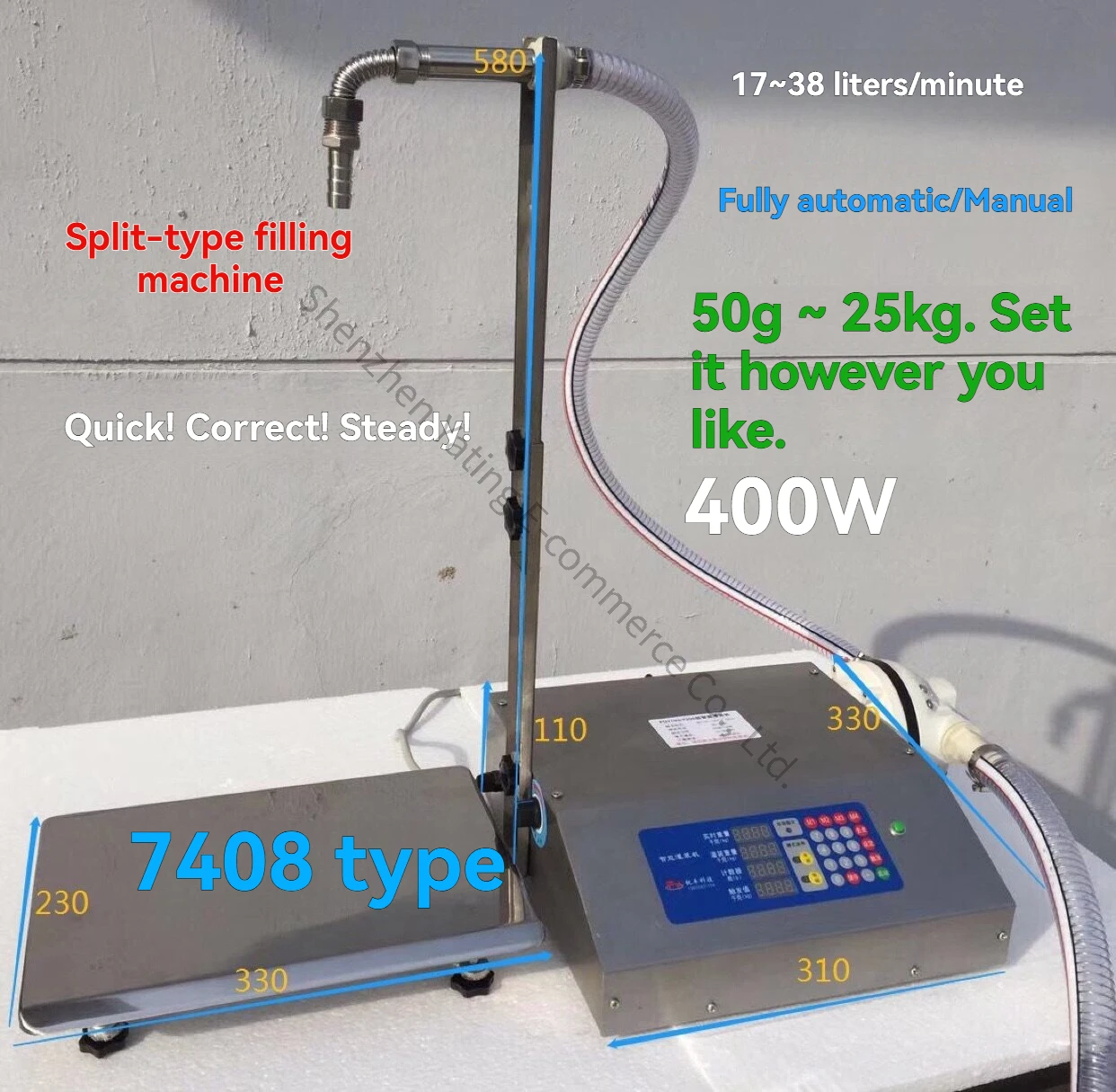 Quantitative Filling Machine Edible Oil Wine and Vinegar Soy Sauce Detergent Granular Fertilizer Quantitative Dispensing