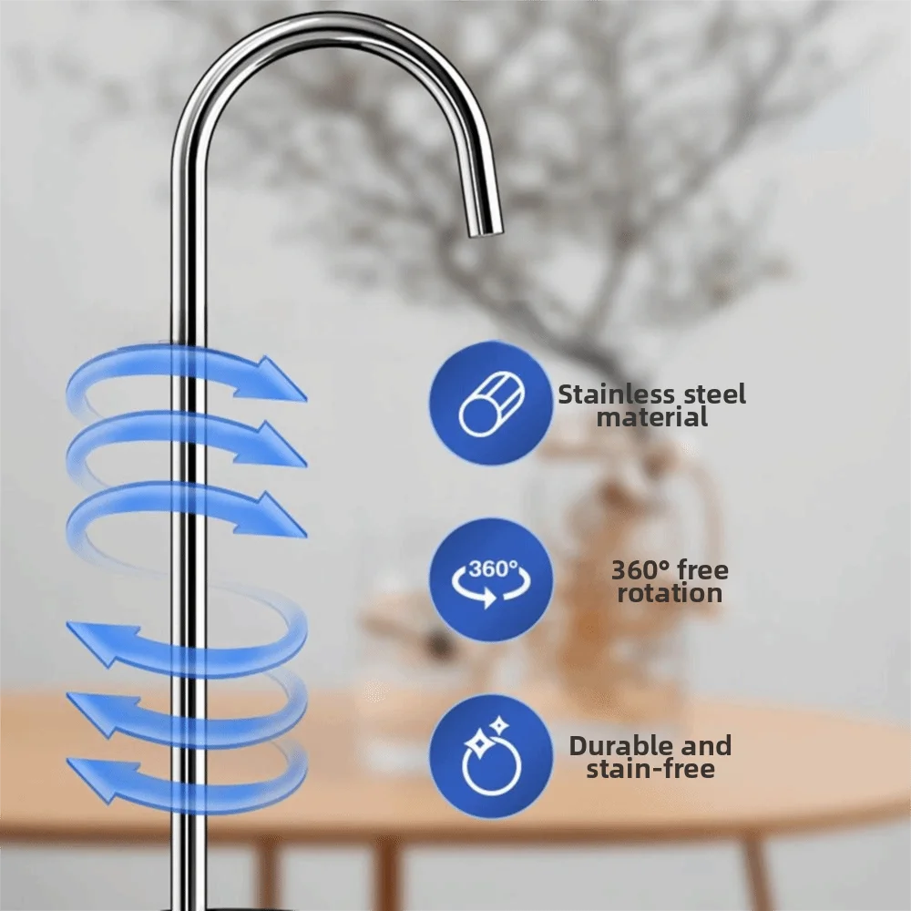 Stainless Pipe Automatic Water Dispenser Silent Operation Touch Button Electric Water Pump 1/3 Modes Continuous Flow