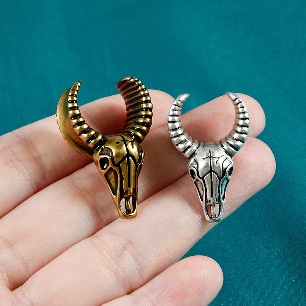 1PC Copper Sheepshead Skull Ear Tunnels&Plugs Expander Weight Ear Gauges Stretchers Earring Saddle Piercing Bodyjewelry