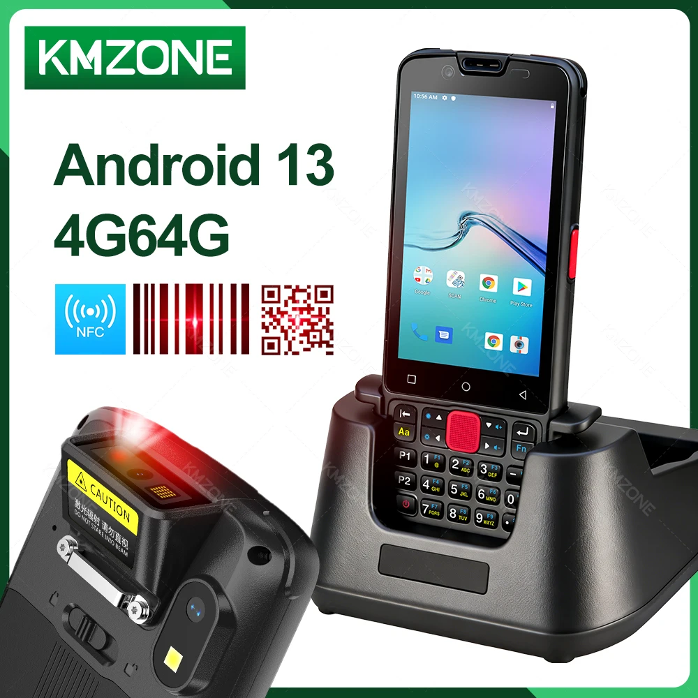 

Android 13 4G64G PDA Device Handheld Terminal NFC 1D 2D Barcode Scanner Reader Wireless Data Collector High Quality-price Ratio